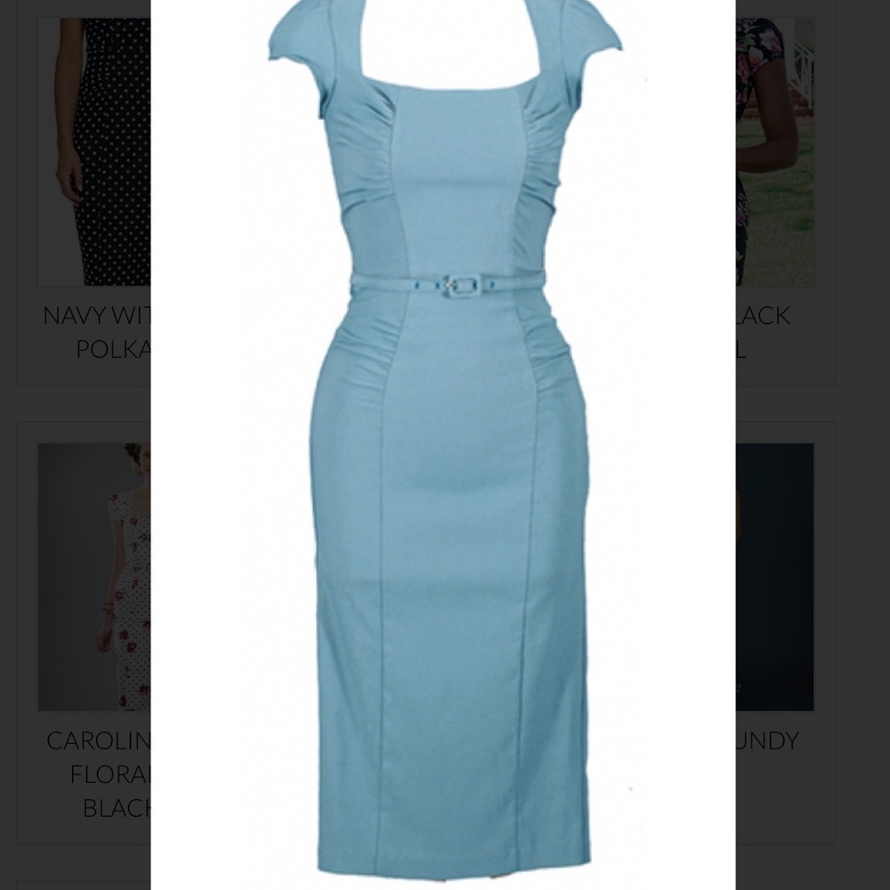 Stop Staring Celebrity Wiggle Dress Steel Blue
